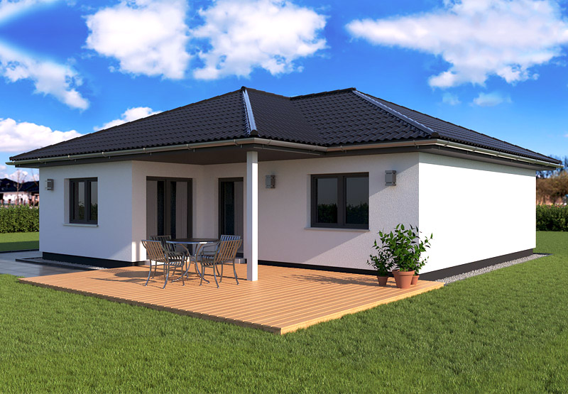 EWA-Bungalow Amrum 96qm Massivhausbau Leipzig Halle Wittenberg