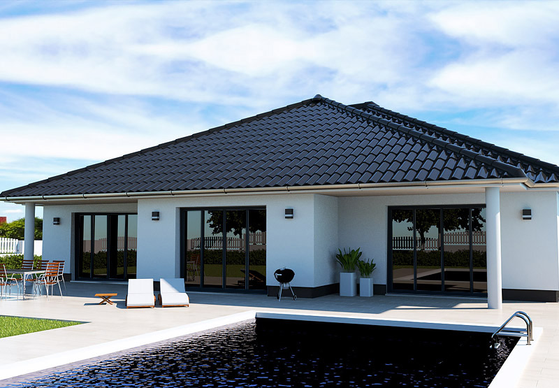 EWA-Bungalow Elbblick 157qm Massivhausbau Berlin Brandenburg Potsdam