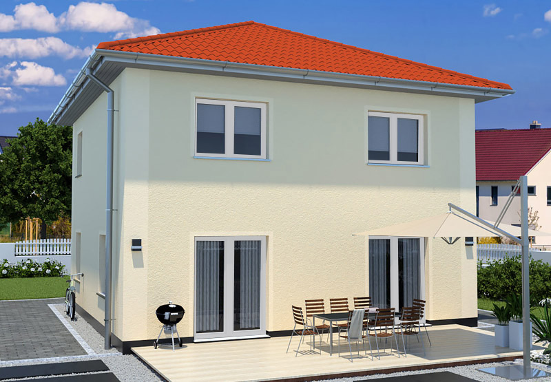 EWA-Stadtvilla Magdeburg 130qm Hausbau Berlin Brandenburg Magdeburg rotes Dach